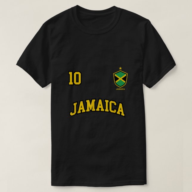 Jamaika Shirt Nummer 10 Fußball-Team Sport Jamaika (Design vorne)