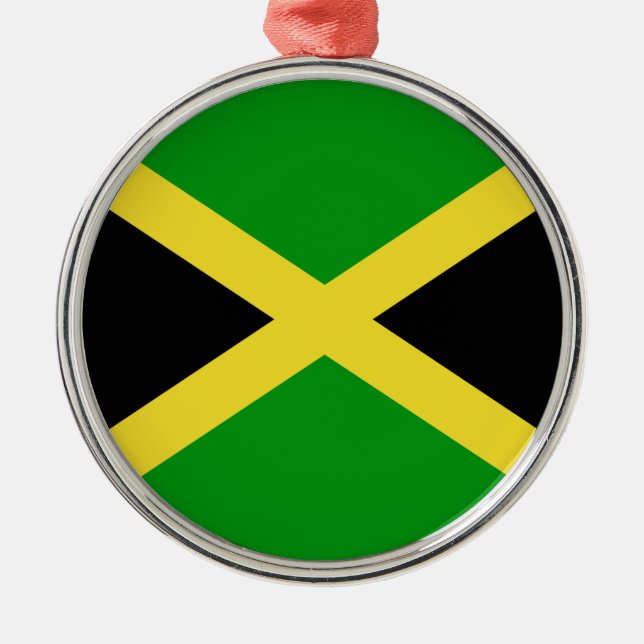 Jamaika Silbernes Ornament (Vorne)