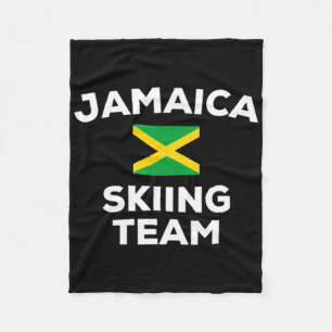 Jamaika Ski Ski Ski Ski Team Jamaikanische Flagge Fleecedecke