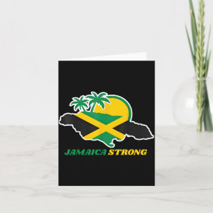 Jamaika Stark Ich Liebe Jamaikaanische Flagge Herz Karte
