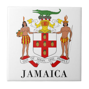 JAMAIKA - Symbol/Wappen/Flagge/Farben/Emblem Fliese