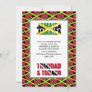 Jamaika Trinidad 60. Unabhängigkeitsjubiläum Einladung