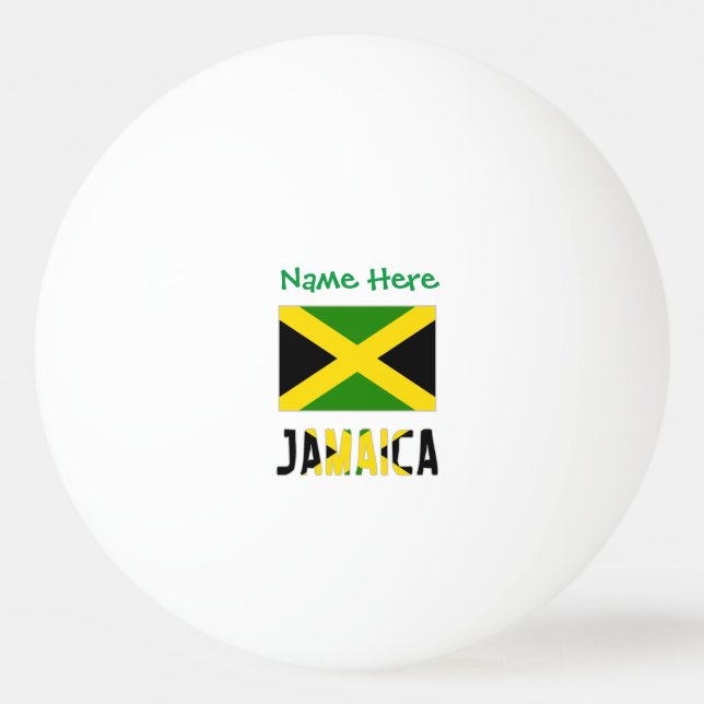 Jamaika und Jamaika fahnen grüne Personalisierung Tischtennisball (Vorderseite)