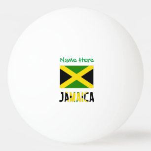 Jamaika und Jamaika-Flagge Grün Personalisierung Tischtennisball