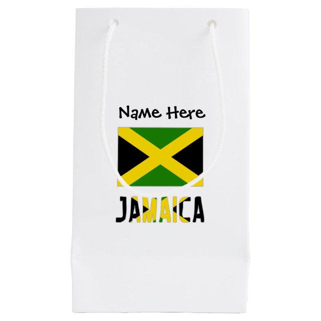Jamaika und Jamaika-Flagge mit Ihrem Namen Kleine Geschenktüte (Vorderseite)