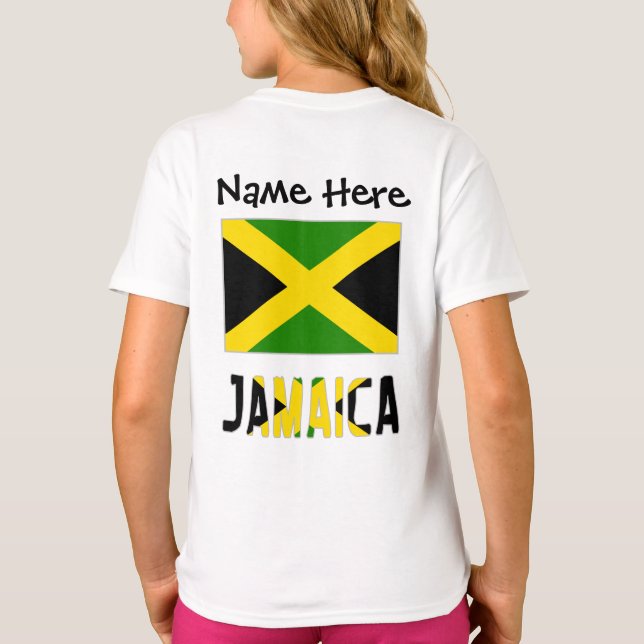 Jamaika und Jamaika-Flagge mit Ihrem Namen T-Shirt (Rückseite)
