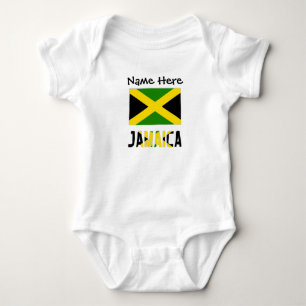 Jamaika und jamaikanische Flagge mit Ihrem Namen Baby Strampler