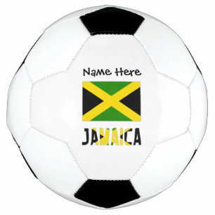 Jamaika und jamaikanische Flagge mit Ihrem Namen F Fußball