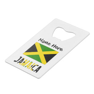 Jamaika und personalisierte jamaikanische Flagge Geldbeutel Flaschenöffner