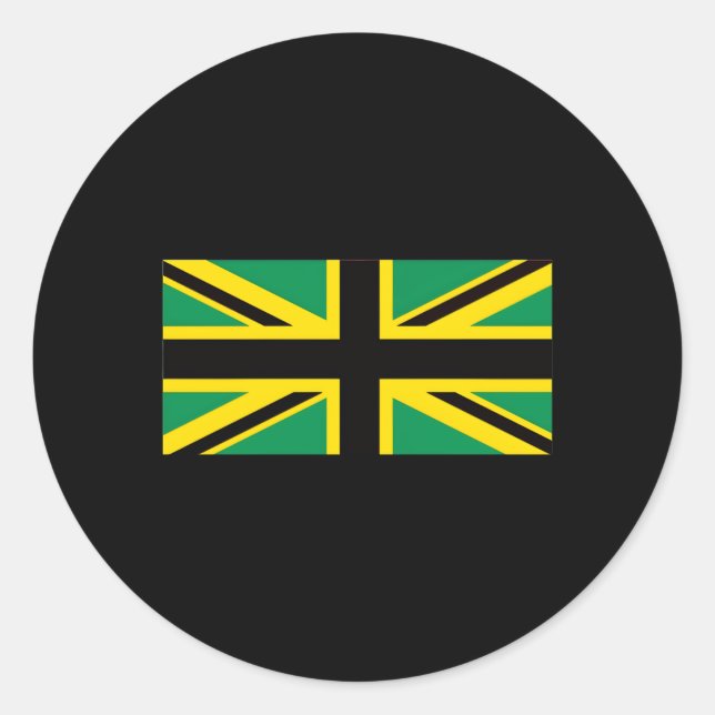 Jamaika Union Jack British Flag Jamaika Runder Aufkleber (Vorderseite)