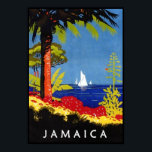 Jamaika Vintag Retro Art Deco Reiseplaner Poster<br><div class="desc">Ein hochwertiger Art Deco Reproduktionsdruck zeichnet sich durch die herrliche tropische Landschaft Jamaikas aus. Digital renoviert,  um die Originalfarben noch besser herauszubringen und so viele Unvollkommenheiten wie möglich zu beheben. Bitte passen Sie die Postergröße,  Textur,  Rahmen und/oder Rahmen an,  um Ihren Geschmack zu Anzug zu bringen.</div>