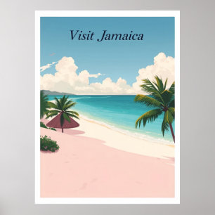 Jamaika Vintage-Reiseillustration Poster