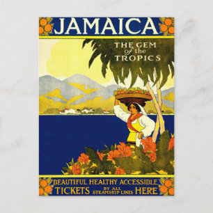 Jamaika, Vintage-Reiseposter-Postkarte Postkarte