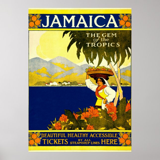 Jamaika, Vintage Travel Poster (Vorne)