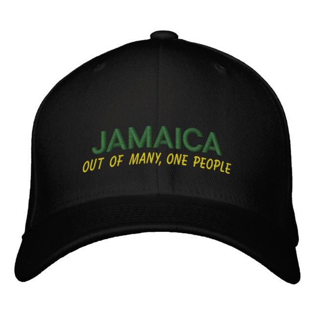 Jamaika, von vielen Menschen Bestickte Kappe (Vorderseite)
