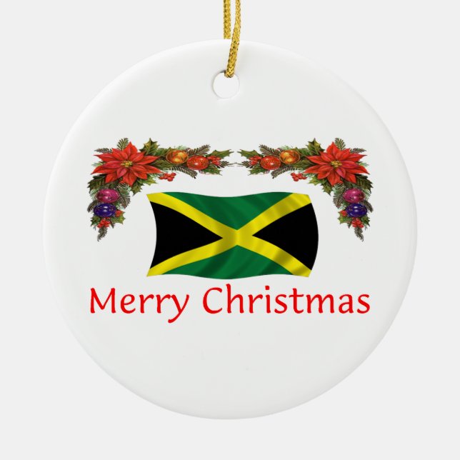Jamaika-Weihnachten Keramik Ornament (Vorne)