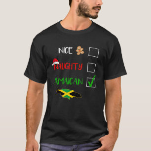 Jamaika Weihnachten Unartig Nett Check Jamaikanisc T-Shirt