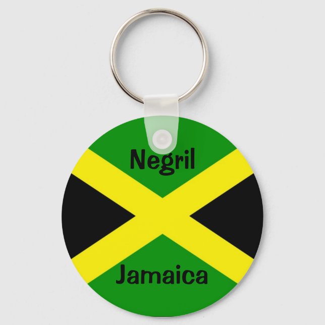 JamaikaFlag, Negril, Jamaika Schlüsselanhänger (Vorderseite)