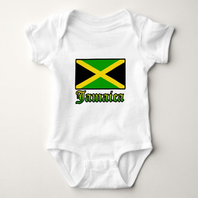 Jamaikaflagge, -SCHWARZES, -GRÜN und -GELB Baby Strampler (Vorderseite)