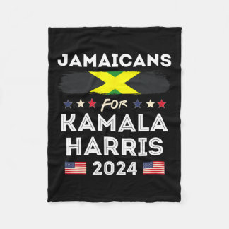 Jamaikaner für Kamala Harris 2024 Jamaika Flaggenp Fleecedecke