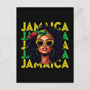 Jamaikanerin Jamaika Flagge Proud Jamaikanische Fr Postkarte
