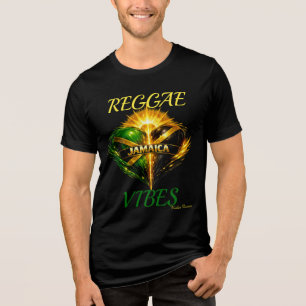 Jamaikanisch bunt Tri-Blend shirt