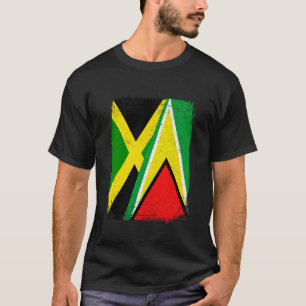 Jamaikanisch-Guyanesische Flagge Jamaika Guyana Mi T-Shirt