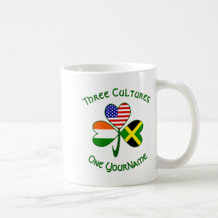 Jamaikanisch Irisch Amerikanische Kleeblattflagge  Kaffeetasse