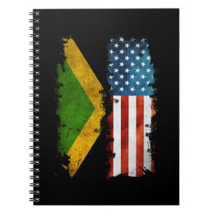 Jamaikanische amerikanische Flagge Jamaika USA Notizblock