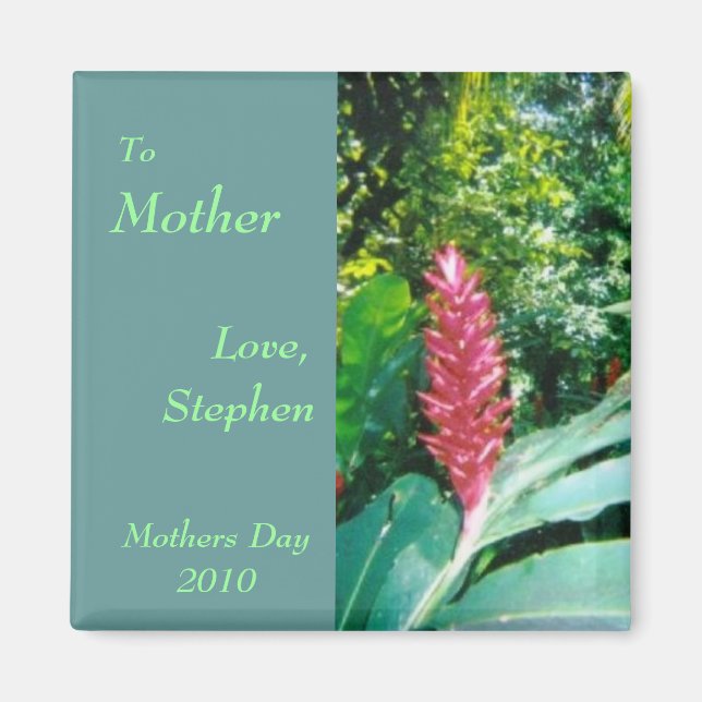 Jamaikanische Blume Magnet für Mama (Vorne)