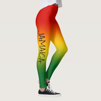 Jamaikanische bunte Leggings-rotes gelbes Grün Leggings