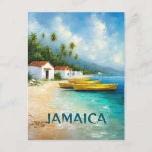 Jamaikanische Fischerhütten Postkarte