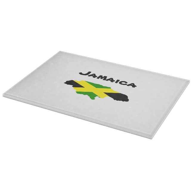 jamaikanische Flag-Karte mit gestempeltem Schneidb Schneidebrett (Ecke)