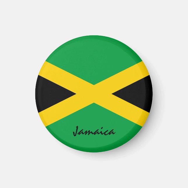 Jamaikanische Flagge & Amerika - Reise-/Sportfans Magnet (Vorne)
