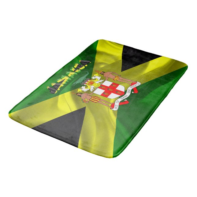jamaikanische Flagge Badematte (Schrägansicht)