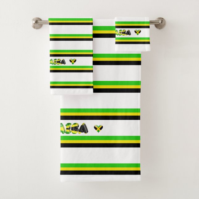 jamaikanische Flagge Badhandtuch Set (Insitu)