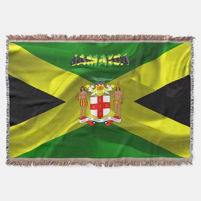 Jamaikanische Flagge Decke (Vorderseite)