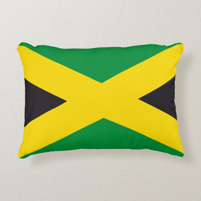 Jamaikanische Flagge Dekokissen (Vorderseite)