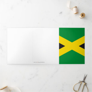 Jamaikanische Flagge Dreifach Gefaltete Karte