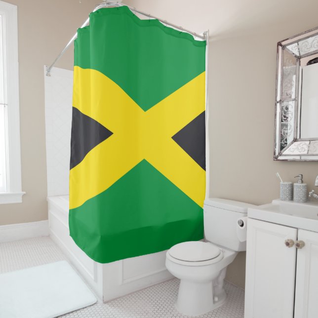 Jamaikanische Flagge Duschvorhang (Beispiel)