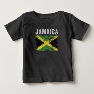 Jamaikanische Flagge erschüttert - jamaikanische F Baby T-shirt