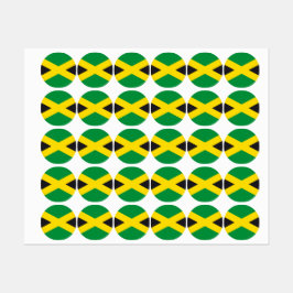 Jamaikanische Flagge Etiketten