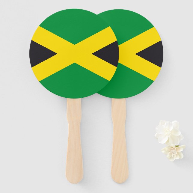 Jamaikanische Flagge Fächer (Vorne und Hinten)