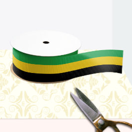 Jamaikanische Flagge Farbband, Jamaika /Sport Satinband