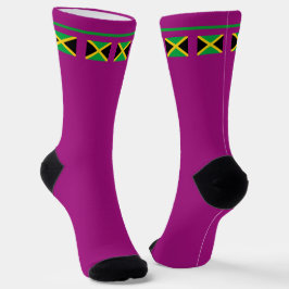 Jamaikanische Flagge Farbige Karibik Socken