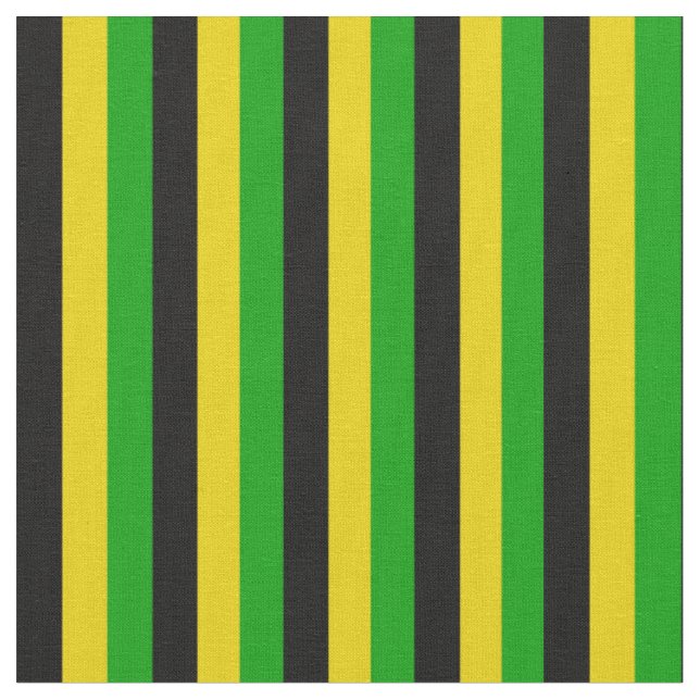 jamaikanische Flagge gefärbt gestreift Stoff (Nahaufnahme)