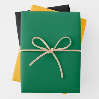 Jamaikanische Flagge Gelb Grün und Schwarz Geschenkpapier Set