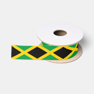 jamaikanische Flagge Gemustert Satinband