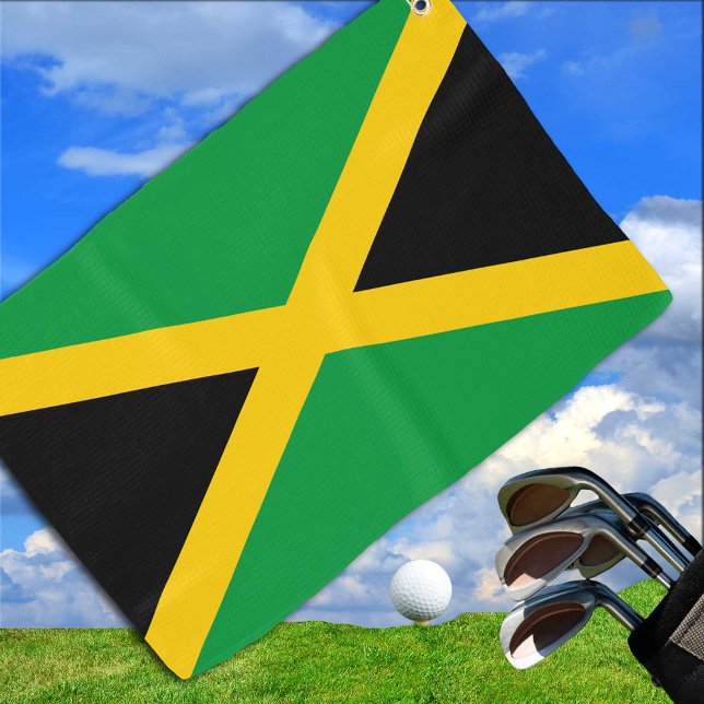 Jamaikanische Flagge / Golfurlaub / Sport Golfhandtuch (Von Creator hochgeladen)