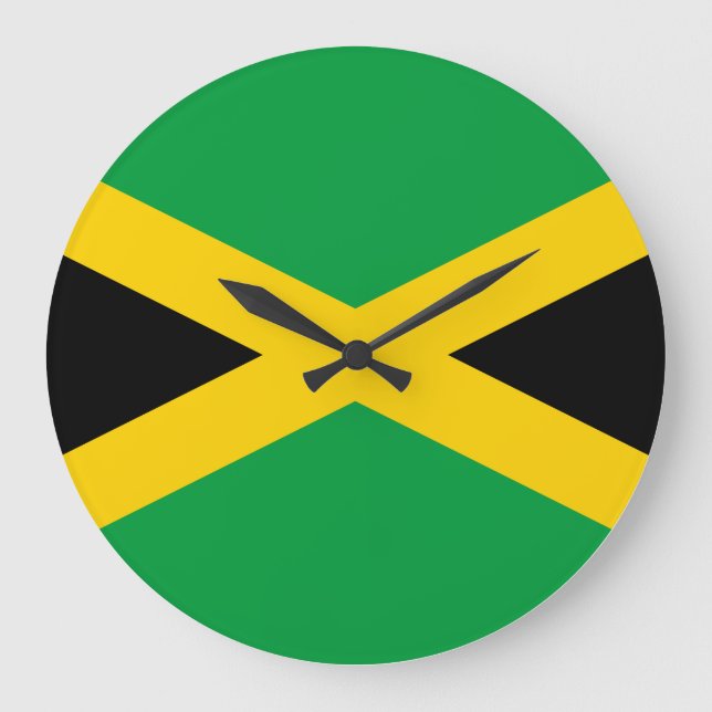 jamaikanische Flagge Große Wanduhr (Vorderseite)